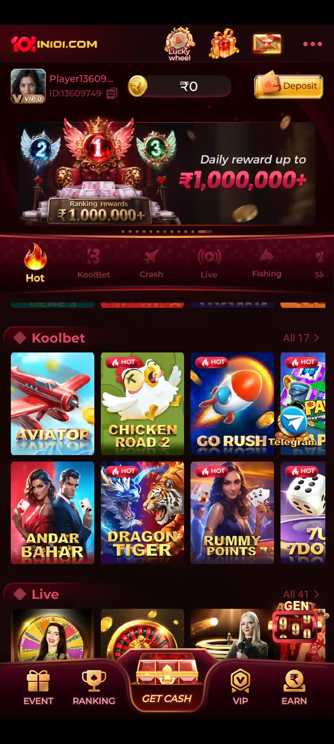 IN101 Game Login and account interface